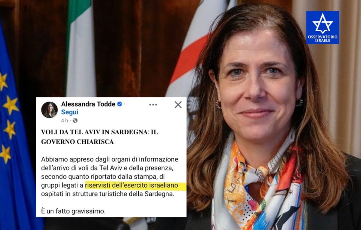 Antisemitismo: Osservatorio Israele, in Sardegna un grave episodio di ostilita' verso gli israeliani